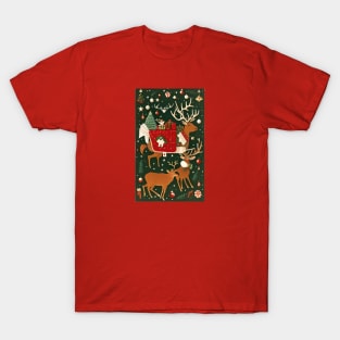 Gingerbread Elk Xmas T-Shirt